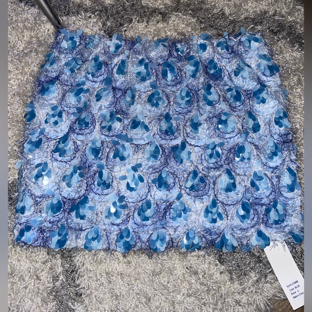 Blue Mini Skirt